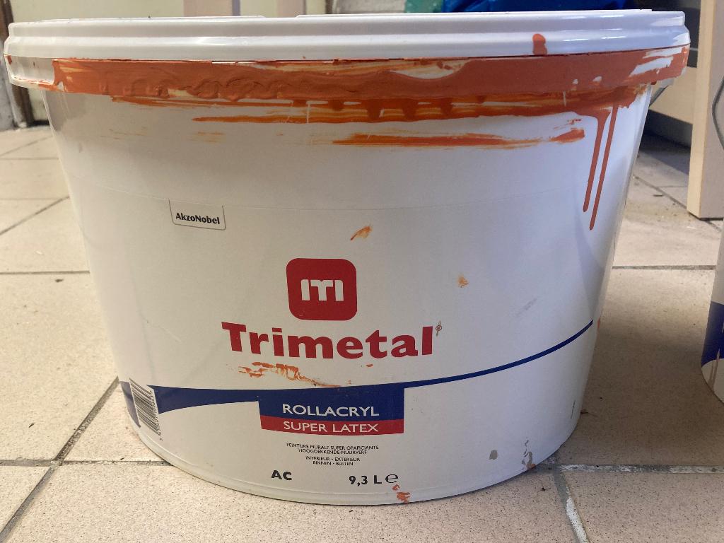 Peinture Trimetal teinte Tangerine - environ 5 litres, Bricolage & Construction, Peinture, Vernis & Laque, Enlèvement ou Envoi