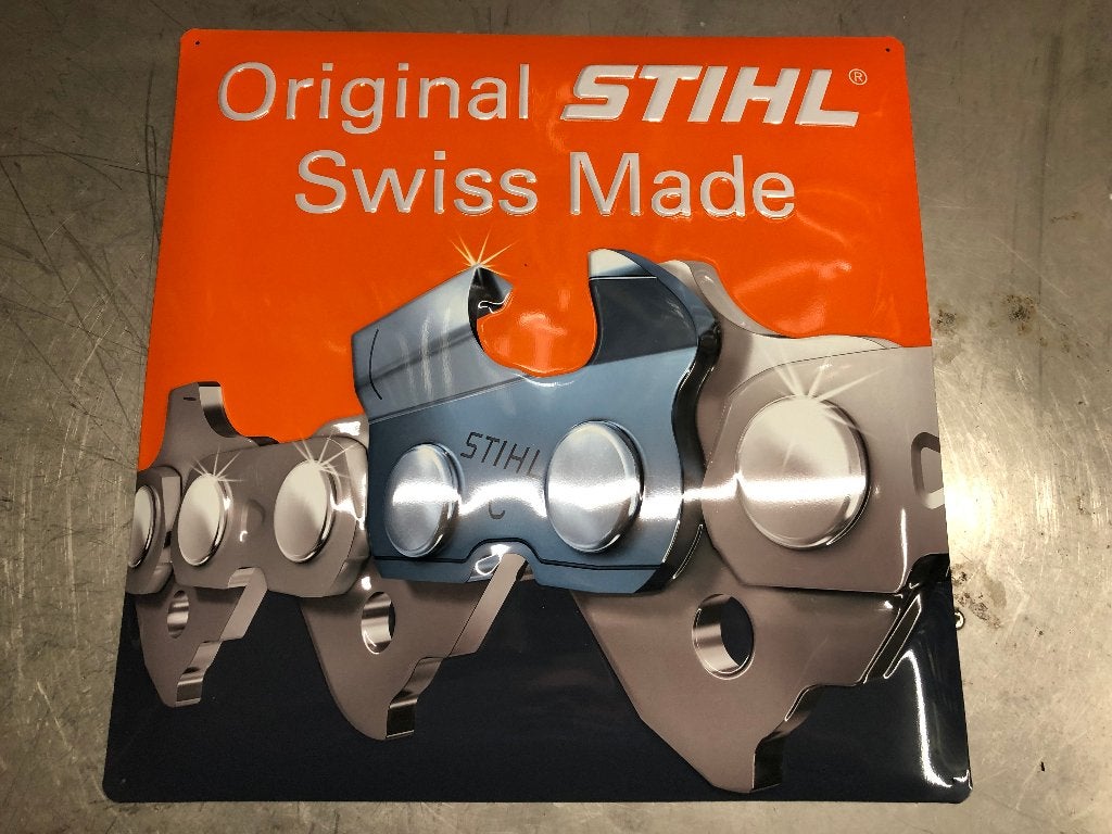 Mooi reclamebord STIHL, Verzamelen, Ophalen, Reclamebord