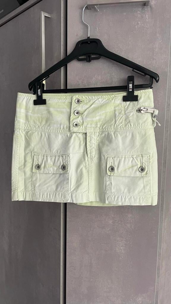 USED JEANS groene korte spijkerROK L, Kleding | Dames, Rokken, USED JEANS, Ophalen of Verzenden, Zo goed als nieuw, Boven de knie