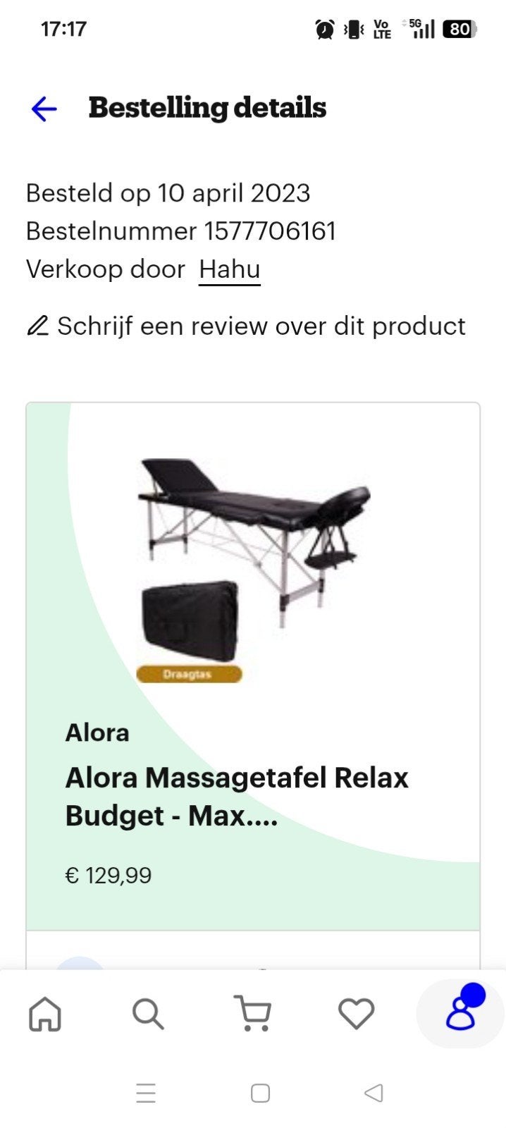 massagetafel, Sport en Fitness, Ophalen, Massagetafel