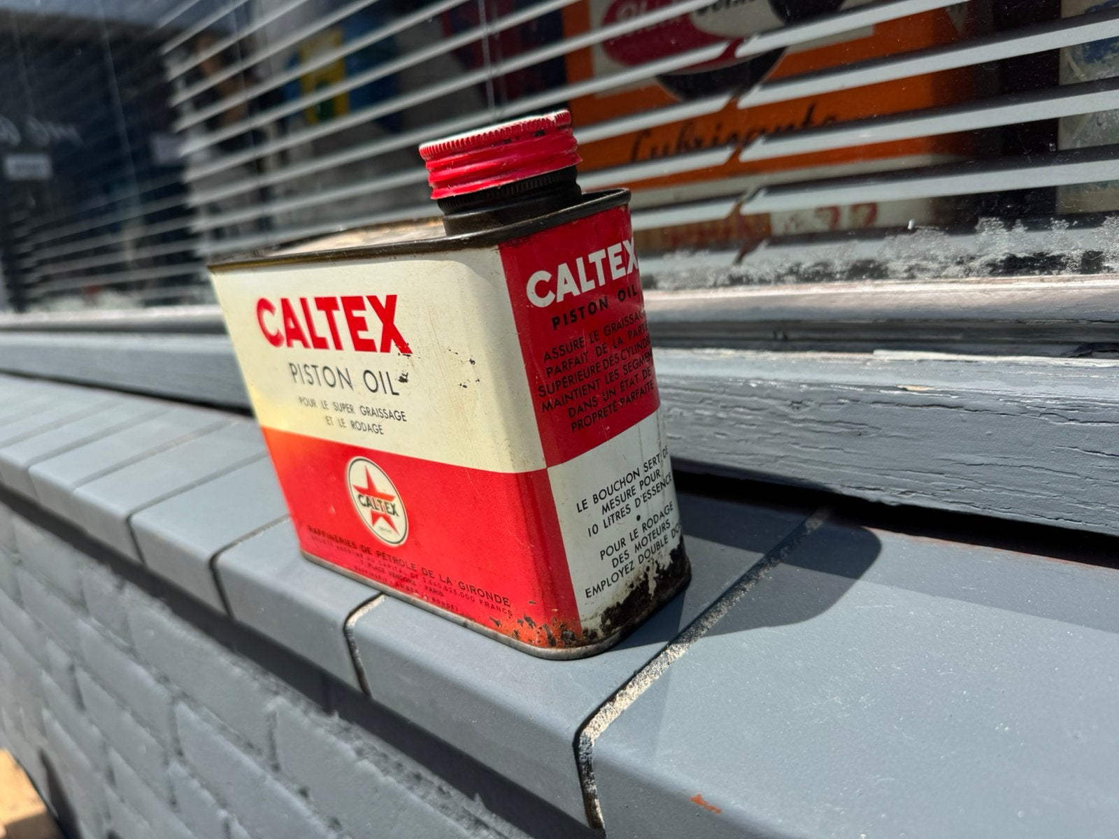 Vintage Caltex olie blik, Ophalen of Verzenden, Gebruikt, Overige, Overige merken