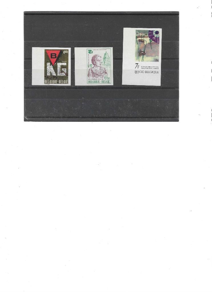 3 ongetande zegels, Ophalen of Verzenden