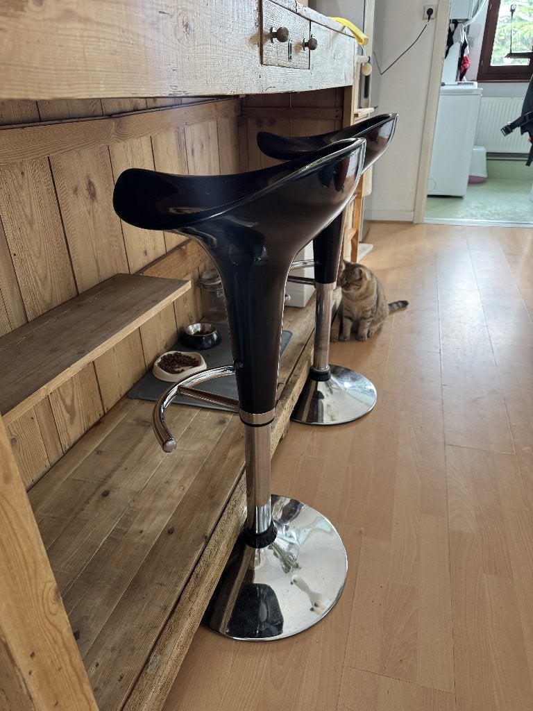 2x barkruk, 90 cm ou plus, Métal, 2 tabourets, Enlèvement