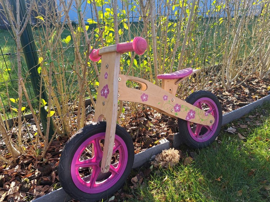 Houten loopfiets, Ophalen, Loopfiets