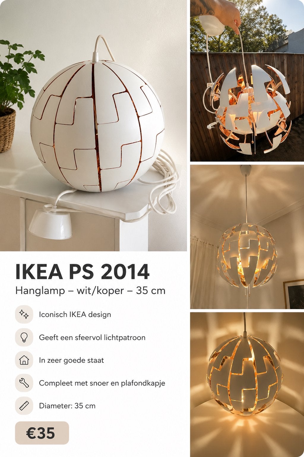 IKEA Hanglamp, Diversen, Kerst, Ophalen, Zo goed als nieuw