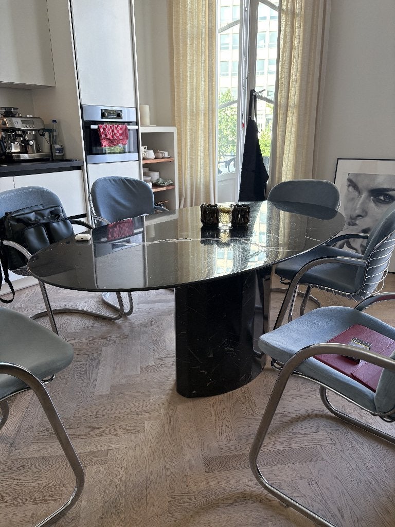 Marmer tafel, Huis en Inrichting, Ophalen, Overige materialen, Gebruikt, Mid century