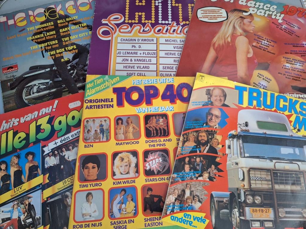 Lot 66 x LP's Vinylcompilatie Pop Rock Electro