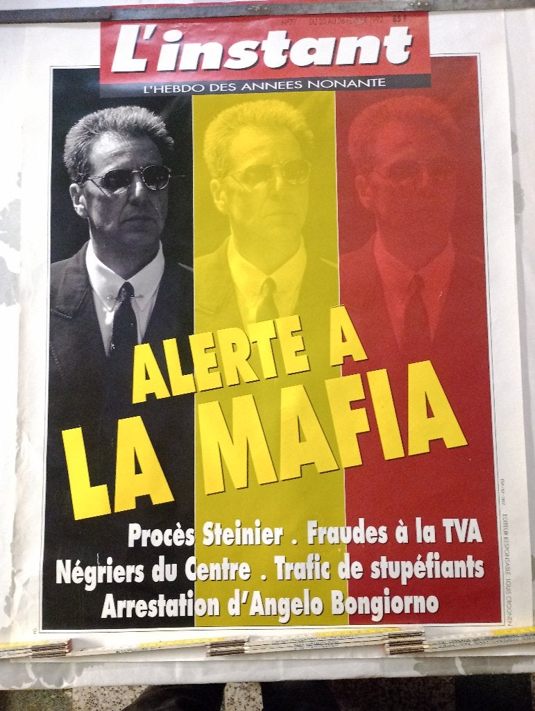 Affiche originale L'Instant 1992 Alerte à la mafia 60x78, Enlèvement ou Envoi, Utilisé