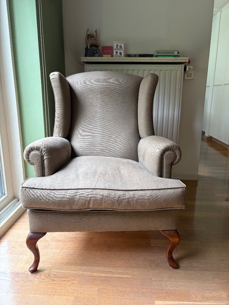 Franse bergèrezetel met oorsteunen, Maison & Meubles, 100 à 125 cm, Enlèvement, Utilisé, Bois