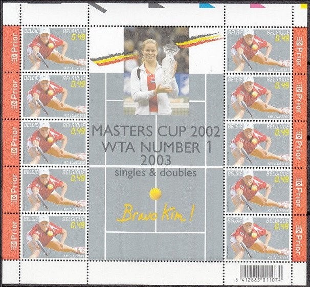Postzegels 3226 Kim Clijsters Blad van 10 (Tennis), Verzenden, Frankeerzegel, Postfris