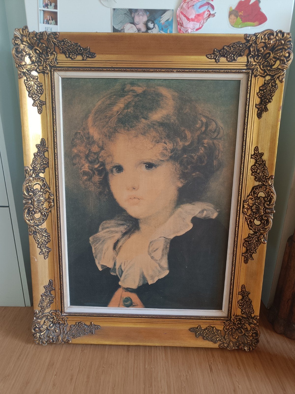 le petit garcon au gilet rouge - Greuze, Antiek en Kunst, Ophalen, Vintage