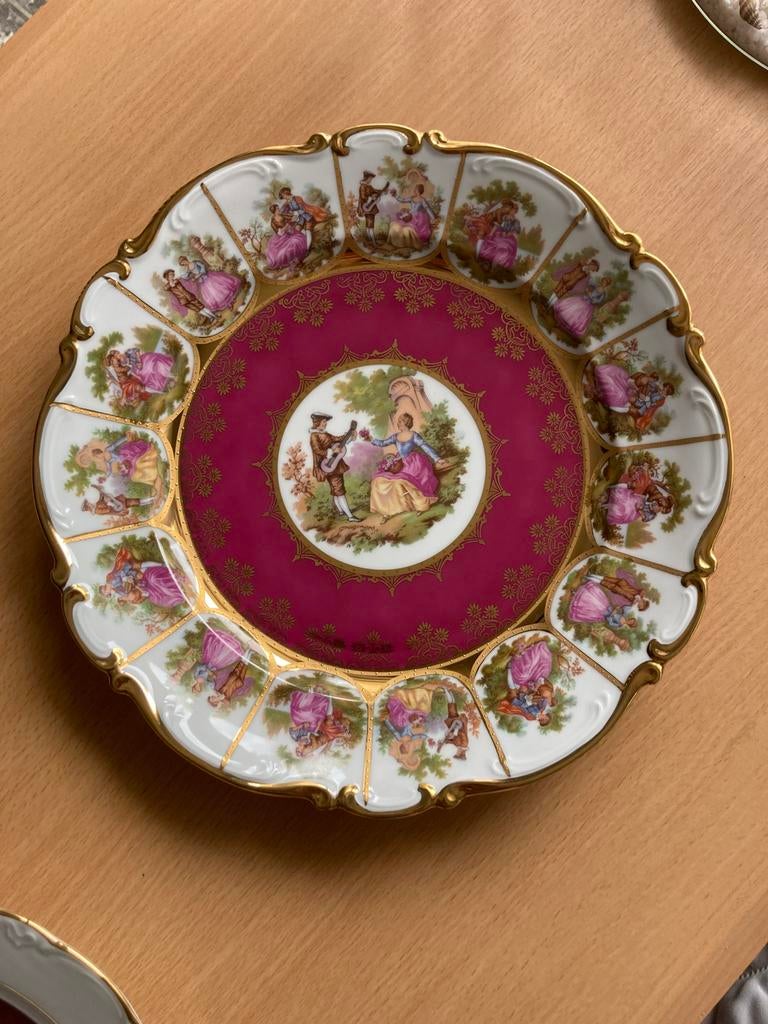Prachtig vintage JKW Bavaria "Love Story" bord, Fragonard, Antiek en Kunst, Ophalen of Verzenden