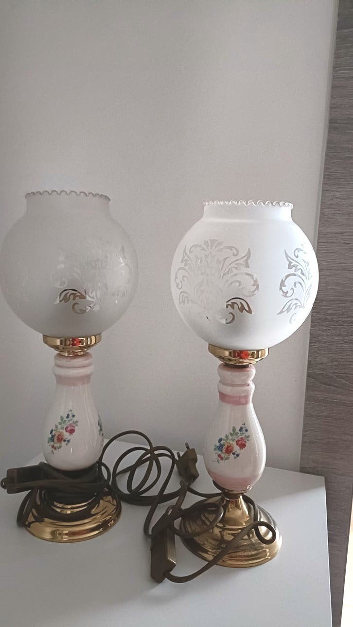 2 lampadaires antiques vintage, Maison & Meubles, Enlèvement, Vintage