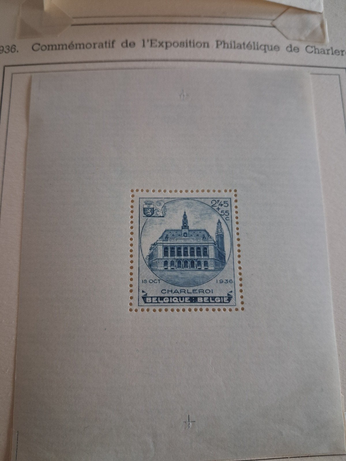 Feuillet  1936 Charleroi, Enlèvement ou Envoi