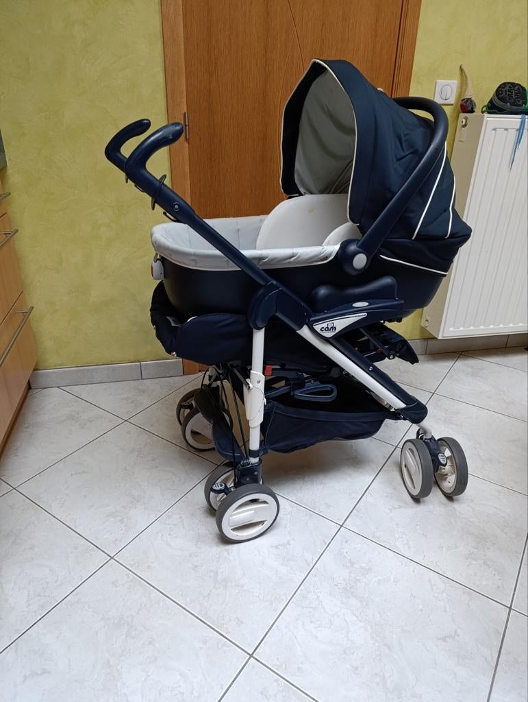 Poussette avec maxi Cosi et landeau bleu marine, Enlèvement, Utilisé, Autres marques, Modèle duo