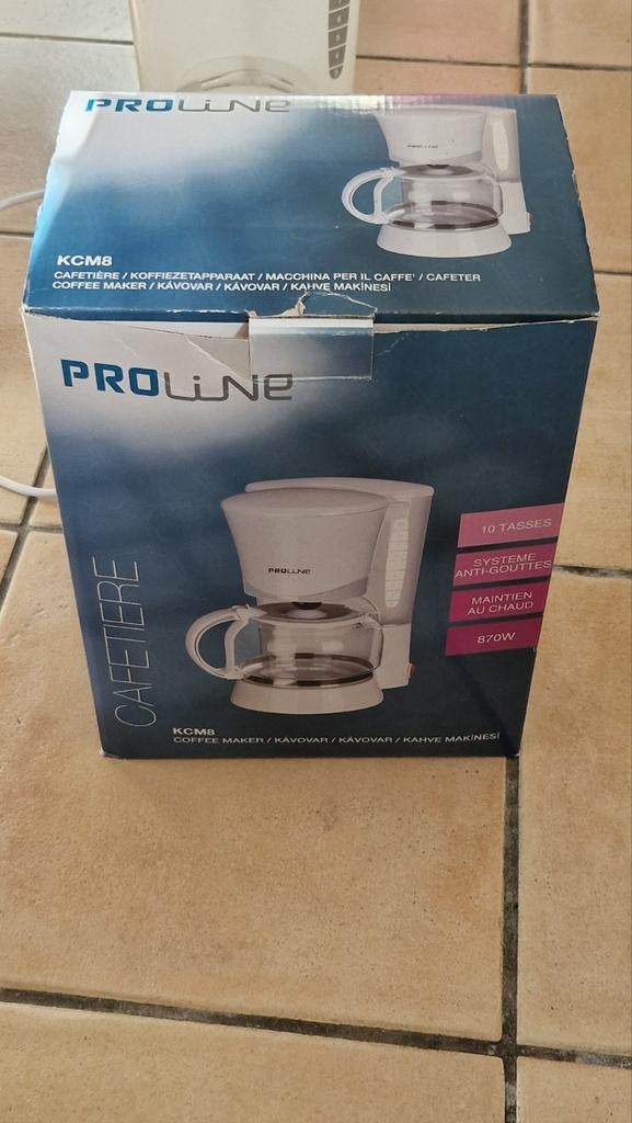 Cafetière  Proline 10 tasses, Café moulu, Enlèvement ou Envoi, Comme neuf, 4 à 10 tasses