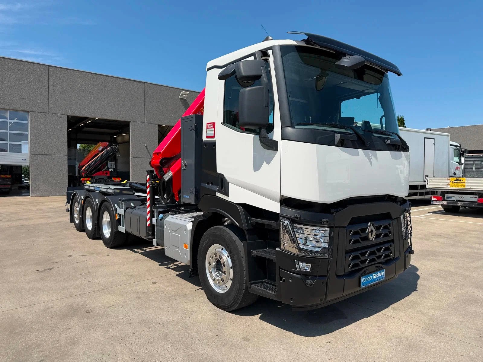 Renault C480 - PALFINGER PK 24.001 SLD C - NIEUW CONTAINERSY, Auto's, Automaat, Euro 6, Renault, Wit
