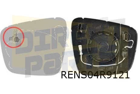 Renault Express (5/21-) Spiegelglas Links (verwarmd/BLIS) Or, -, -, Nieuw, -