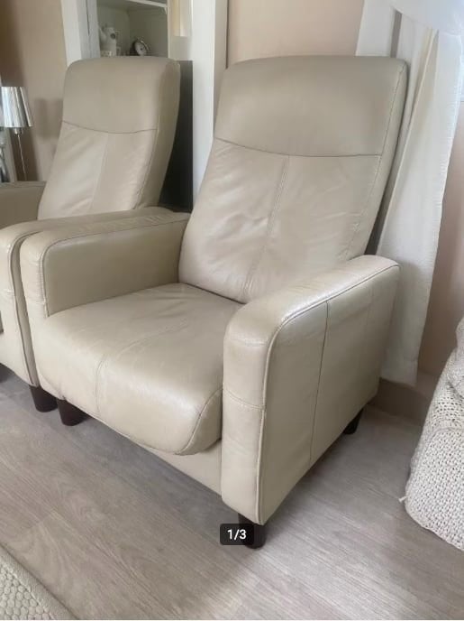 2 sièges relax en cuir, fauteuils en cuir, Maison & Meubles, Fauteuils, Enlèvement, Comme neuf, Cuir