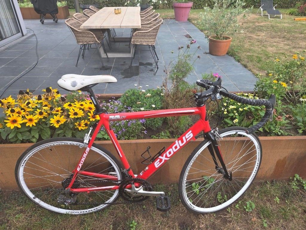 Koers/race  fiets rood exodus ALU, 28 inch, Gebruikt, Aluminium, Ophalen
