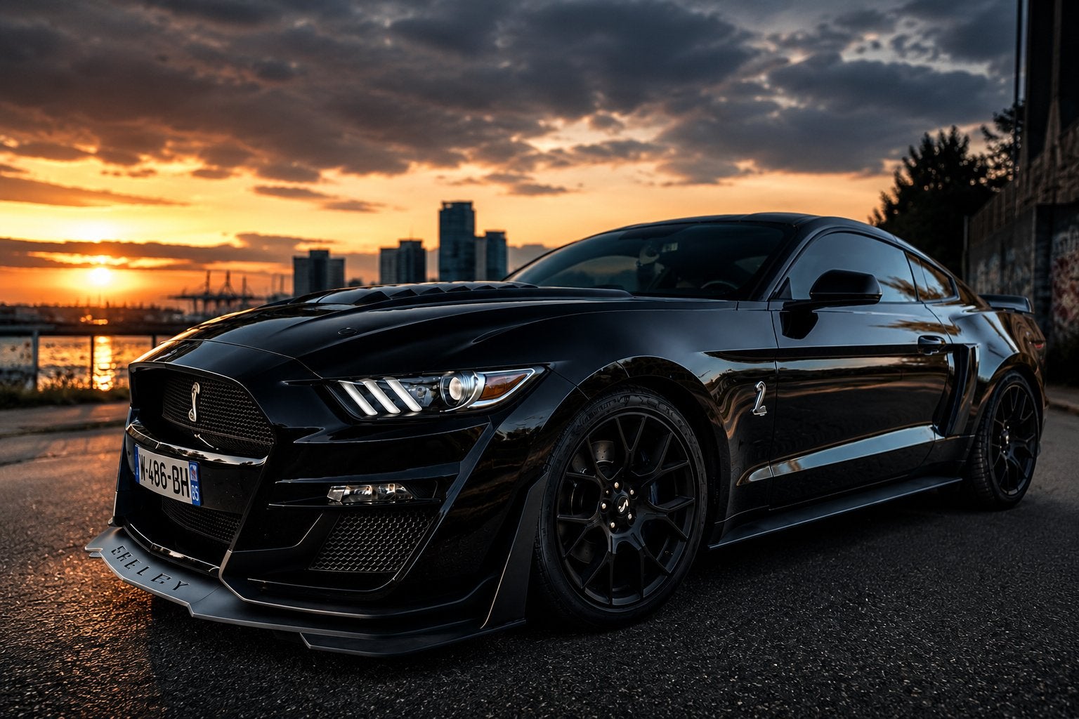 Ford mustang echange, Achat, Boîte manuelle, Noir, 2 portes