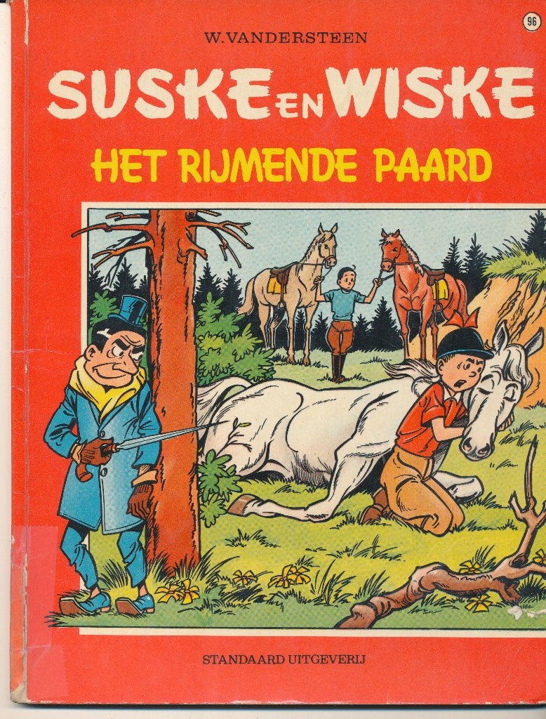 96 Suske en Wiske 1969 - Het rijmende paard  ( 1' druk ), Boeken, Stripverhalen, Gelezen, Willy Vandersteen, Eén stripboek, Ophalen of Verzenden