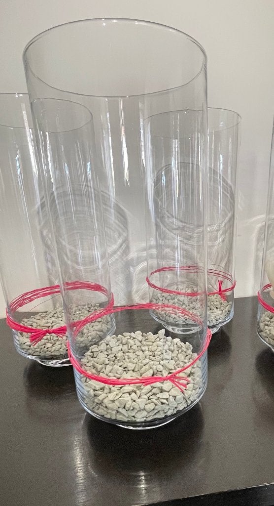 3 Hoge luxe vazen met kaarsen en deco, Huis en Inrichting, Ophalen