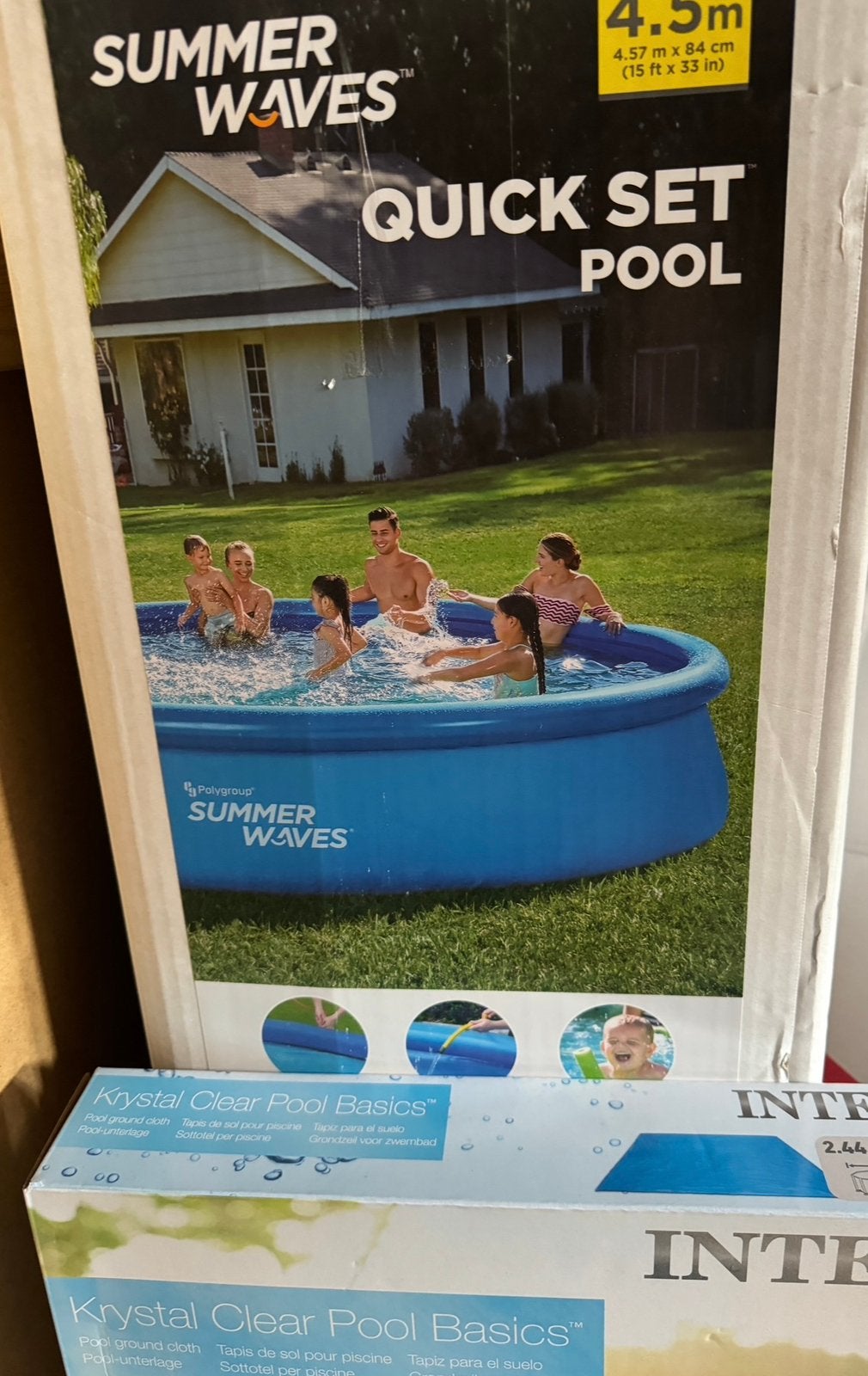 Piscine 4,57M - Neuve boite scellée avec Baches Intex, Neuf, Piscine gonflable, 300 cm ou plus, Rond