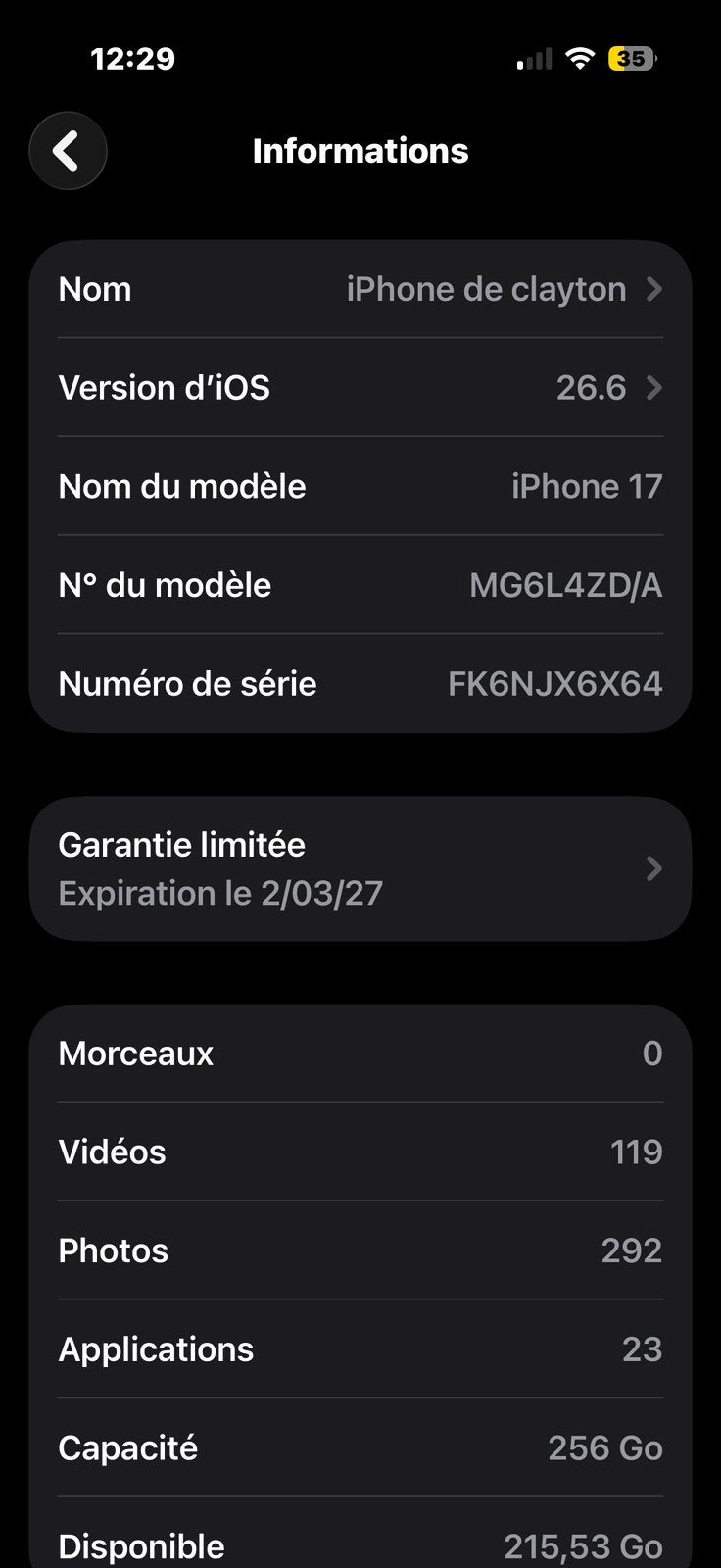 Iphone 17, Télécoms, Enlèvement
