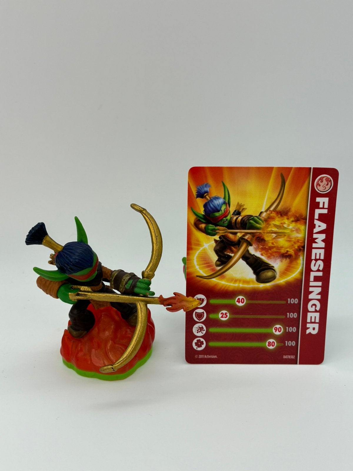 Skylanders Spyro's Adventure Flameslinger avec billet, Envoi, Comme neuf