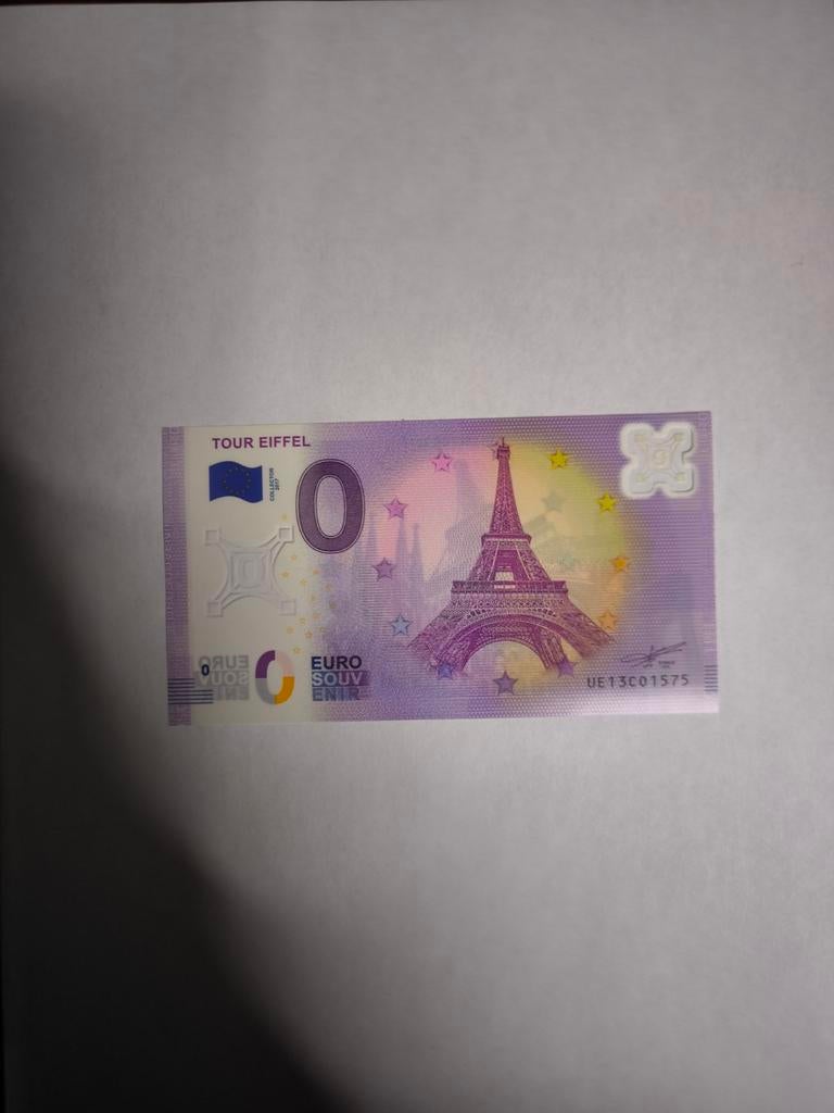 Billet 0 Euro Souvenir Tour Eiffel 2017 Collector Polymere, Postzegels en Munten, Ophalen of Verzenden