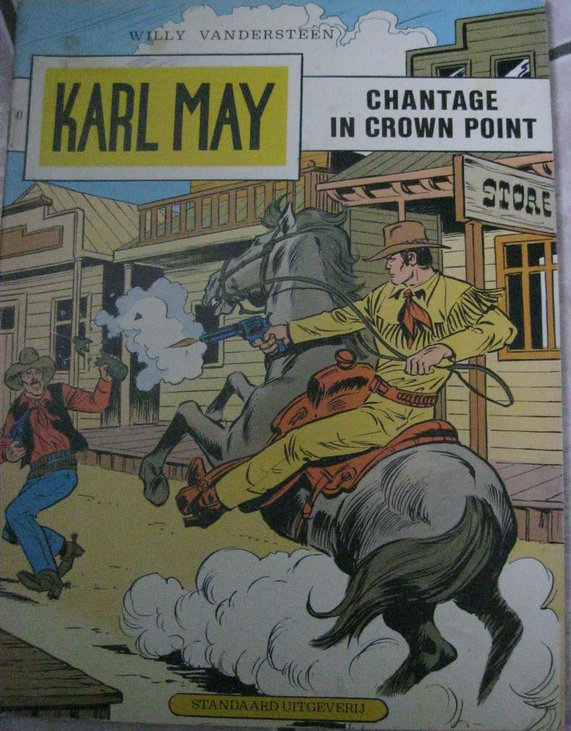 Karl May - Chantage in Crown Point, Eén stripboek, Ophalen of Verzenden, Gelezen, Willy Vandersteen