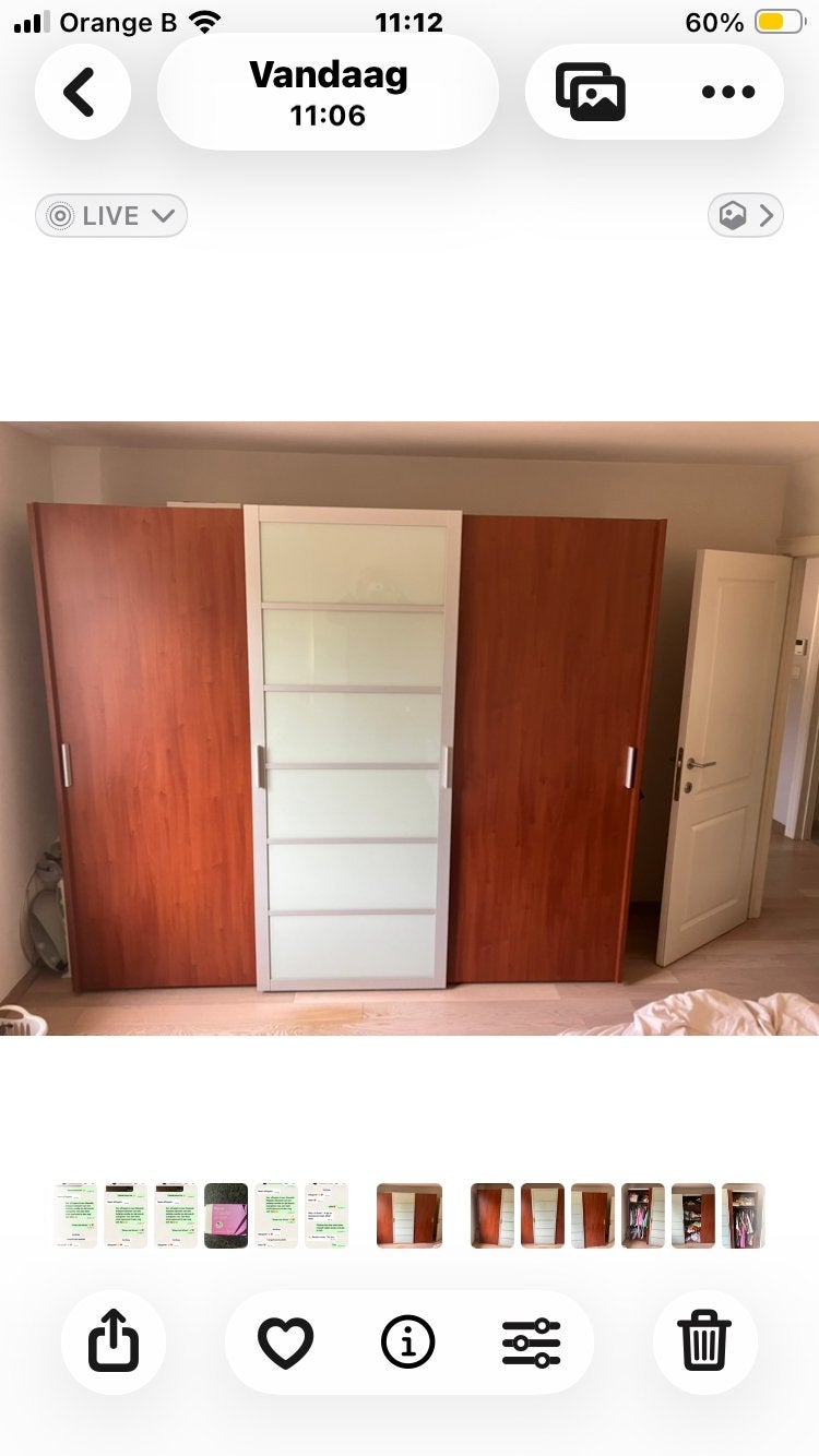 Kledingkast te koop, Ophalen, Met deur(en), Gebruikt, 200 cm of meer