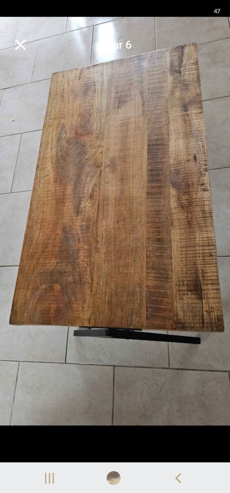 Table basse bois, Maison & Meubles, 50 à 100 cm, Comme neuf, 100 à 150 cm, Enlèvement