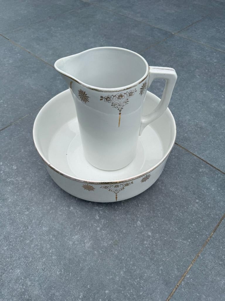 Antieke toiletset - Faïencerie Saint-Ghislain, Antiek en Kunst, Ophalen