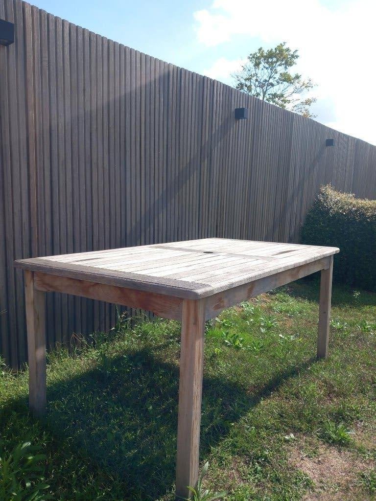 houten tuintafel 160x90cm, Tuin en Terras, Ophalen, Zo goed als nieuw, Rechthoekig, Hout
