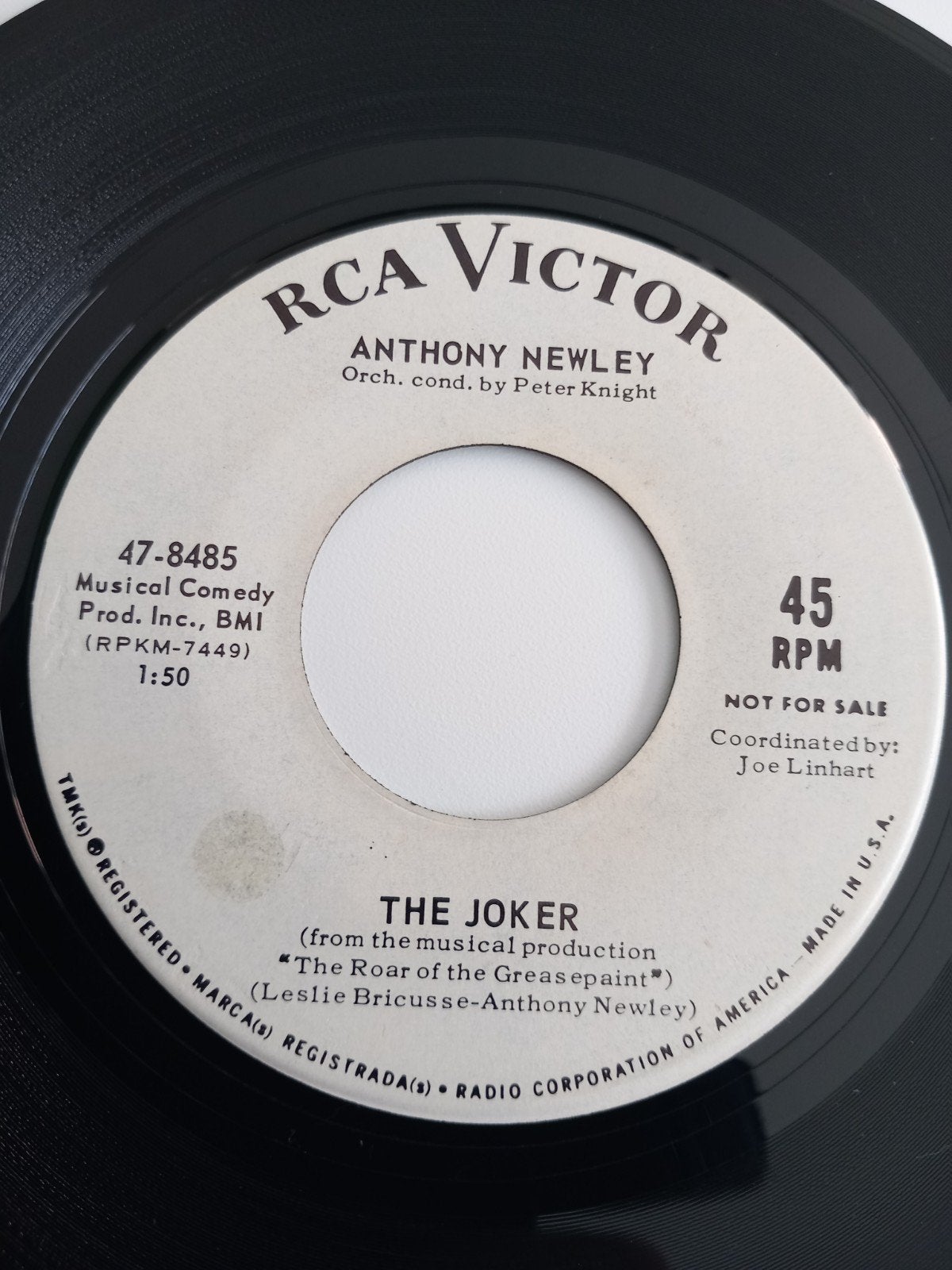 ANTHONY NEWLEY. THE JOKER. 60S OLDIES USA 45T