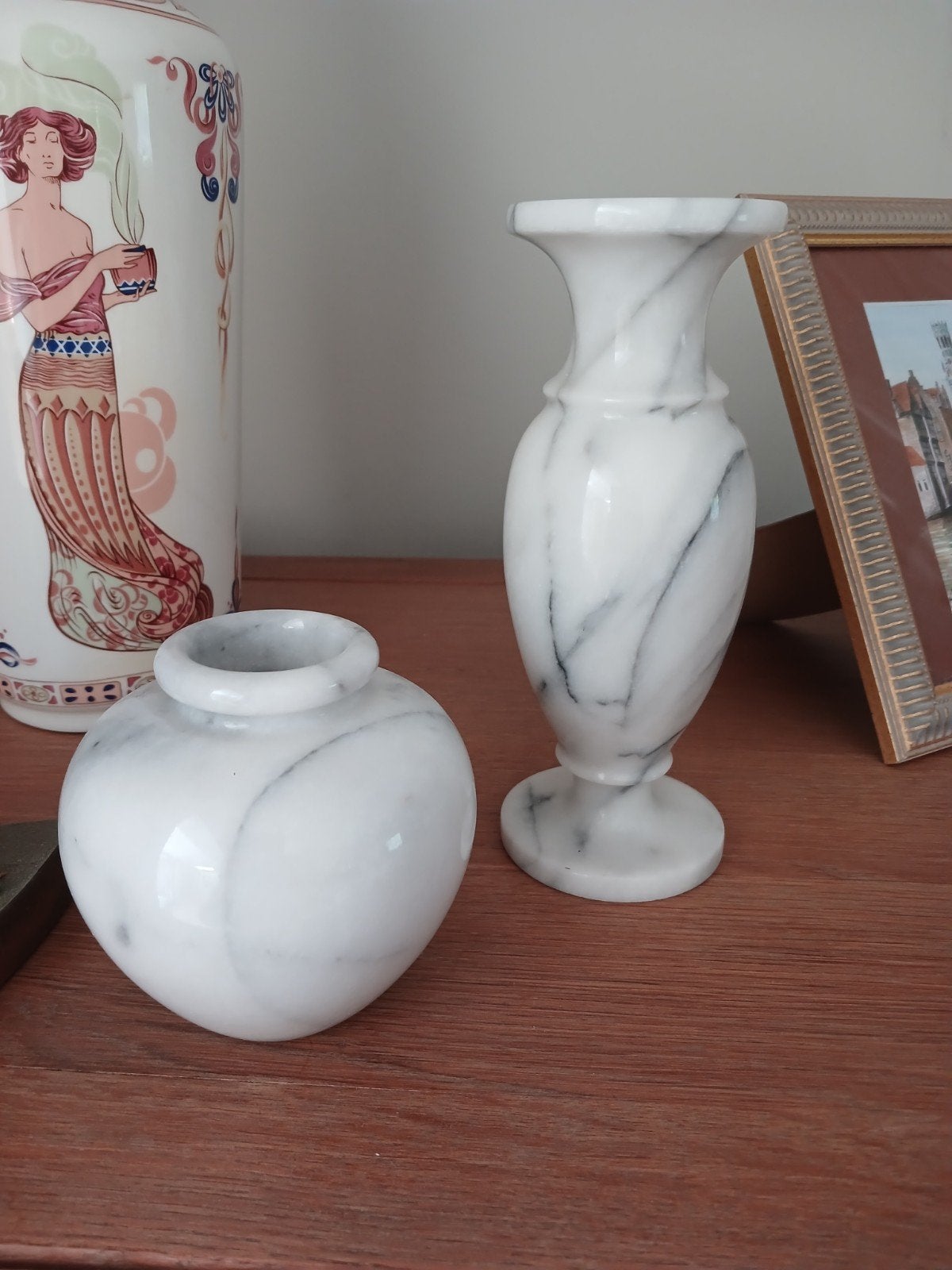 marmeren set, Ophalen