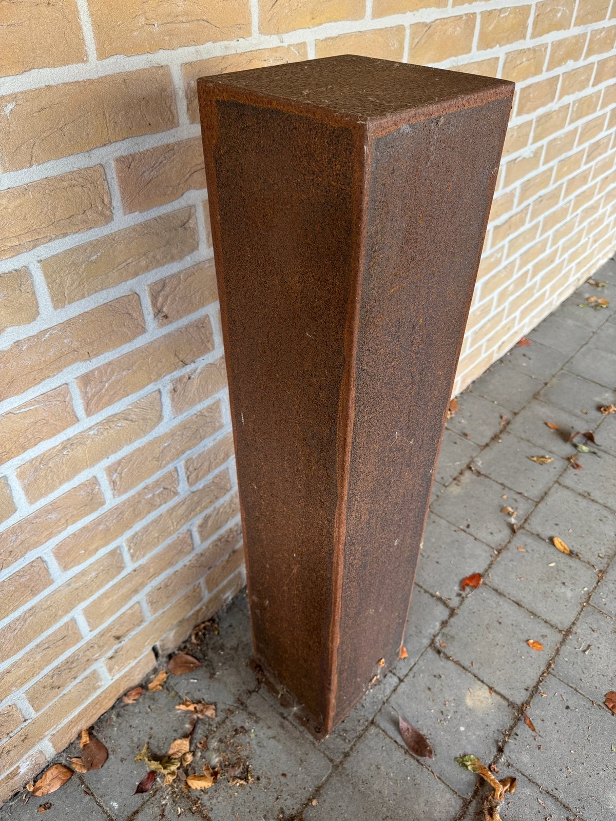 Stalen zuil 20x20x100 cm roestbruin, Ophalen, Zo goed als nieuw