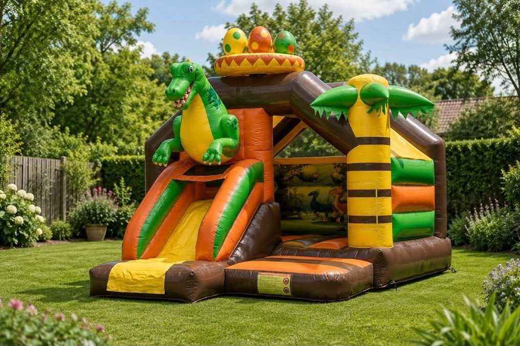 Springkasteel Dino Slide te huur, Ophalen