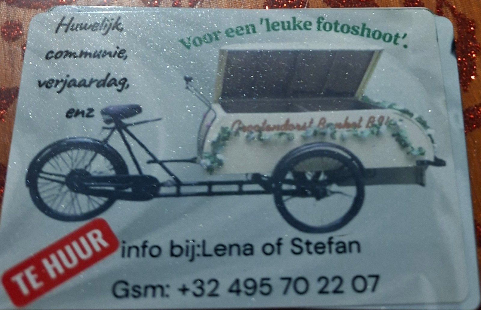 Te huur bakfiets jaren 50, Ophalen