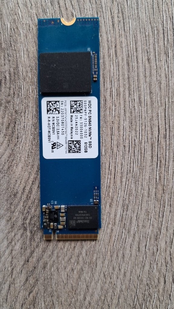 Western Digital M2 SSD 512 GB, Computers en Software, Harde schijven, Ophalen, Intern, SSD, Zo goed als nieuw