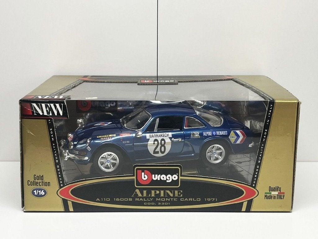 ALPINE A110 Rallye Monte Carlo 1971 BURAGO GOLD Neuve+Boite, Enlèvement ou Envoi, Neuf, Voiture, Burago