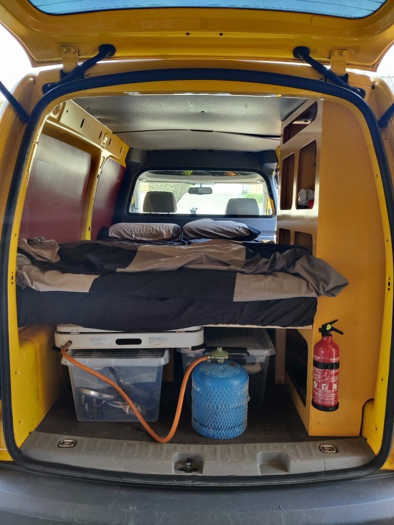 Camperbox - Camperbed - Camperkast VW Caddy Maxi, Caravanes & Camping, Enlèvement, Utilisé