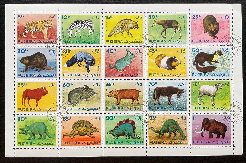 WERELD DER DIEREN IN VOLLEDIG VEL, Postzegels en Munten, Verzenden, Gestempeld, Dier of Natuur