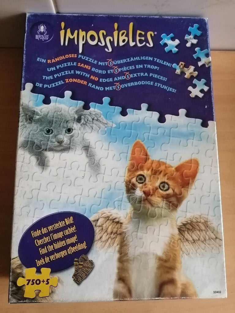 Puzzle "Impossibles" Chats - 750 + 5 pièces - Sans Bordures, Enlèvement ou Envoi, Puzzle