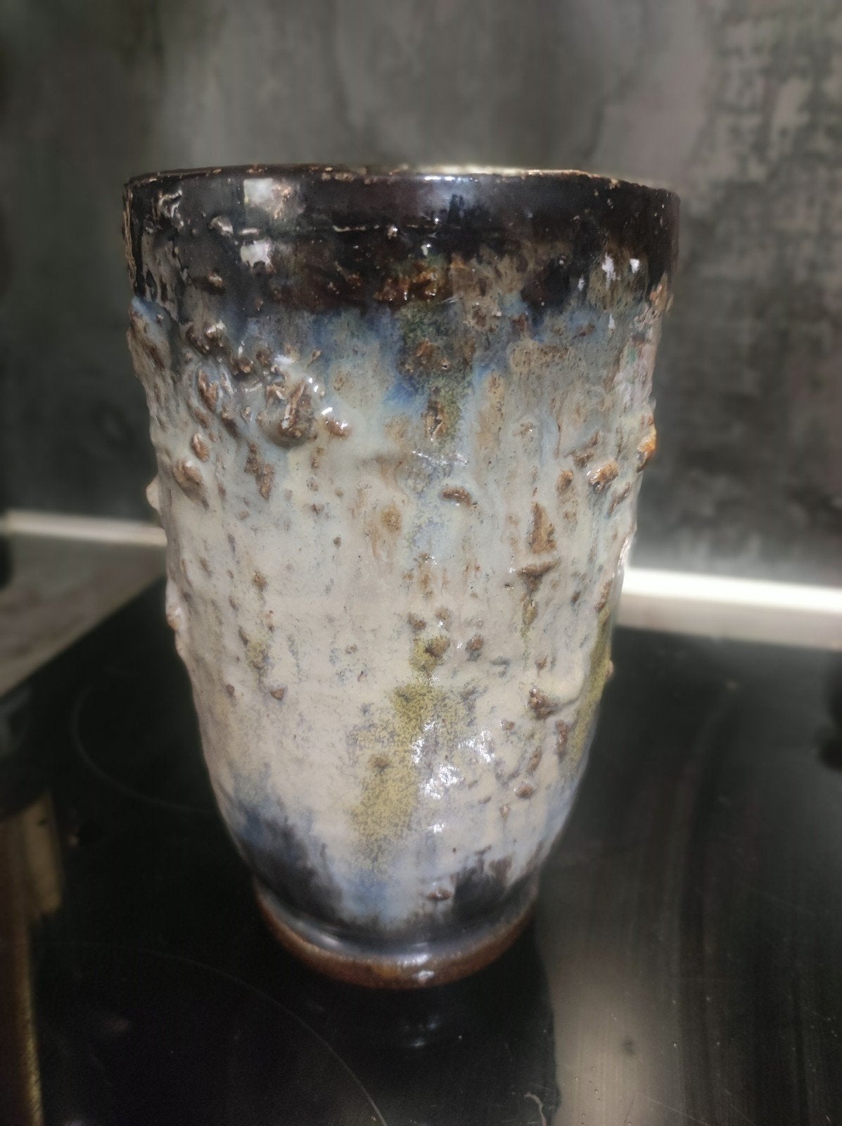 Vase en Grès Guérin Bouffioulx – Lave Émaillée Bru, Huis en Inrichting, Woonaccessoires | Vazen, Beige