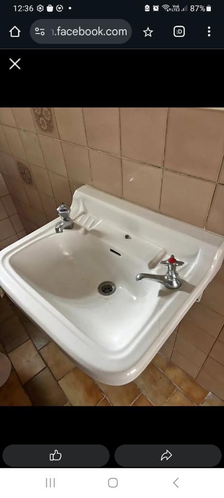 vintage wastafel in de badkamer, Ophalen, Gebruikt, Overige typen