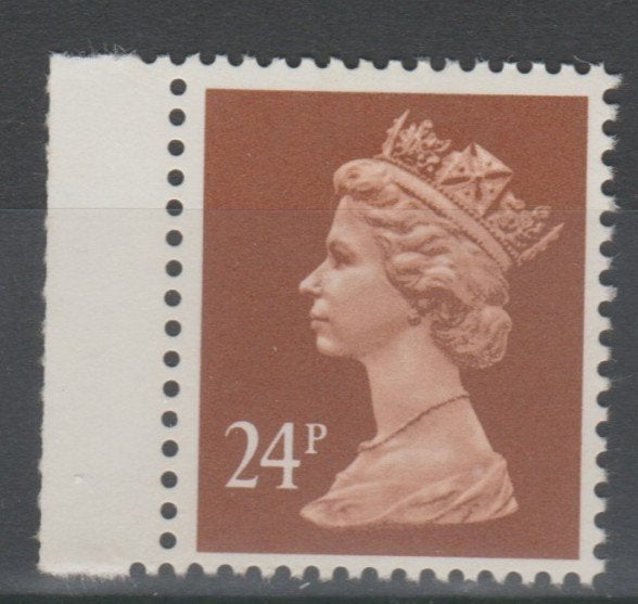 GB 1992 24p Lange phosphorée en châtaignier à gauche **, Envoi, Non oblitéré