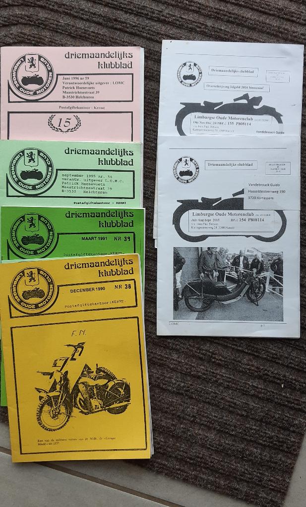 6x tijdschrift motor LOMC Limburgse Oude Motorenclub, Verzamelen, Ophalen of Verzenden, 1980 tot heden, Tijdschrift